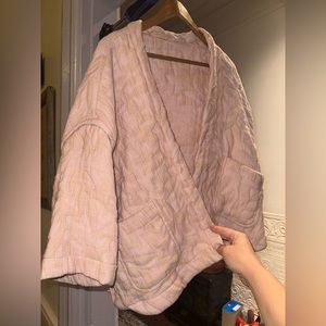 Quilted textured kimono jacket/ beach coat/ robe / sweater